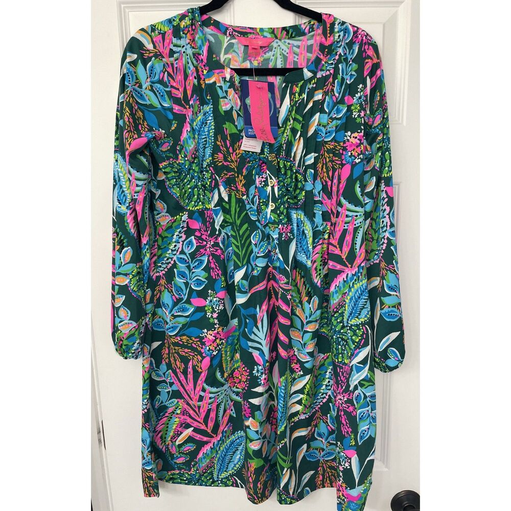 NWT Lilly Pullitzer Seana Chilly Lilly Multi Sunshine Jungle UPF50 Sz S